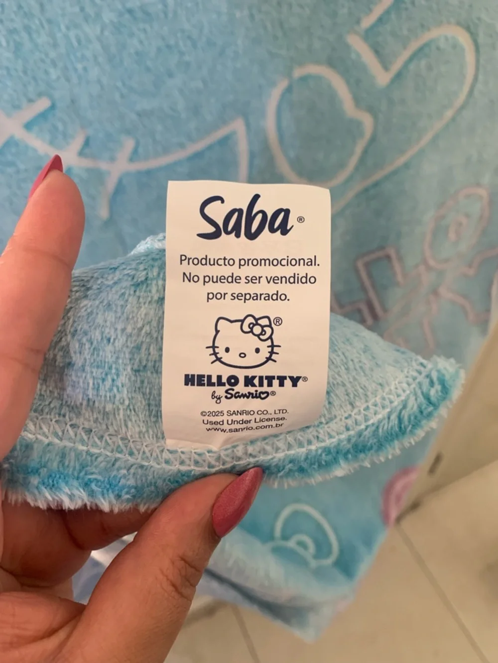 Limited Edition Hello Kitty Blue Plush Throw Blanket